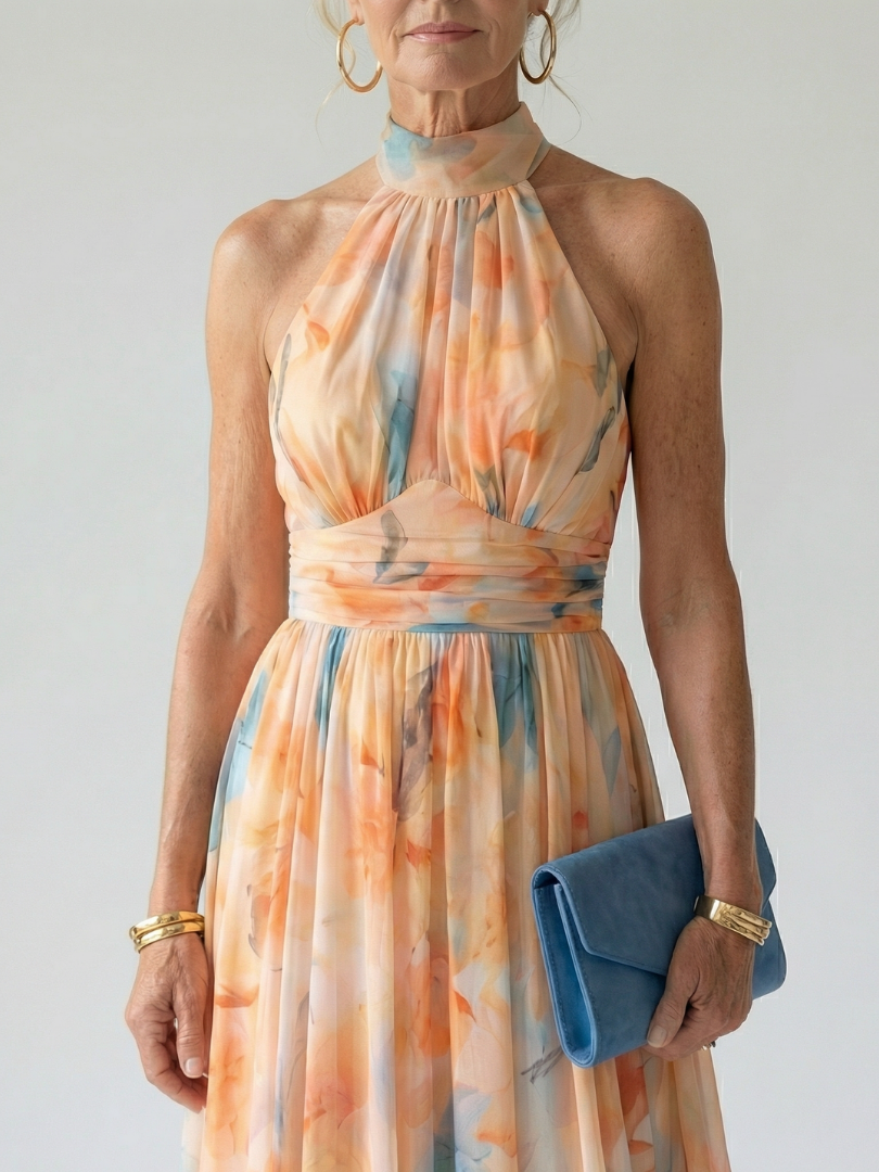 Lucía™ | Vestido midi halter