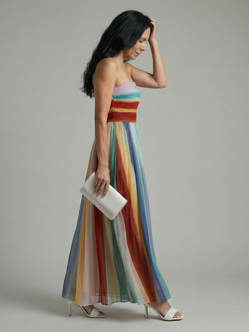 Carolina™ | Vestido maxi a rayas