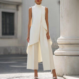 Valentina | Mono Elegante con Top Draped de Cuello Alto