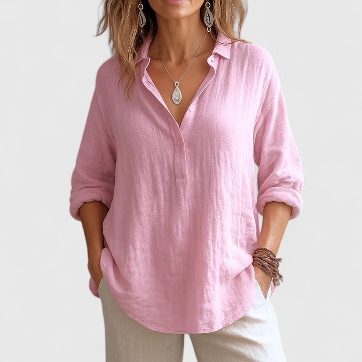 Franzina - Blusa de lino cómoda
