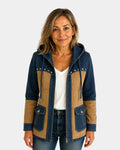 Adriana | Chaqueta con Capucha en Marino y Camel