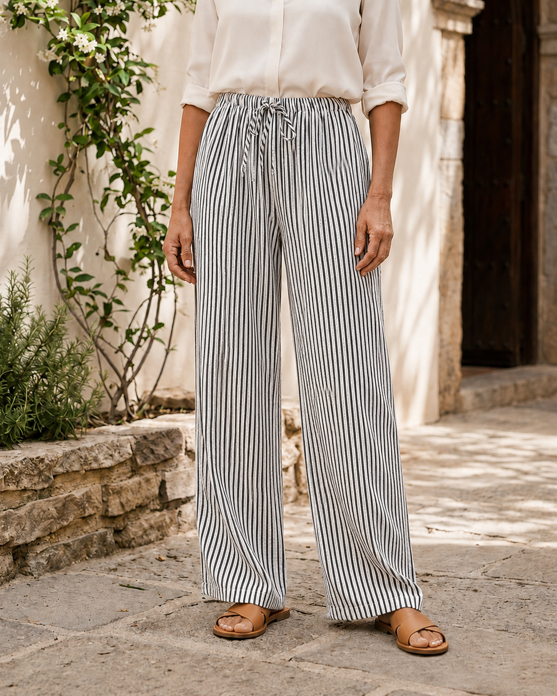 Riviera™ | Pantalones de rayas hasta el suelo