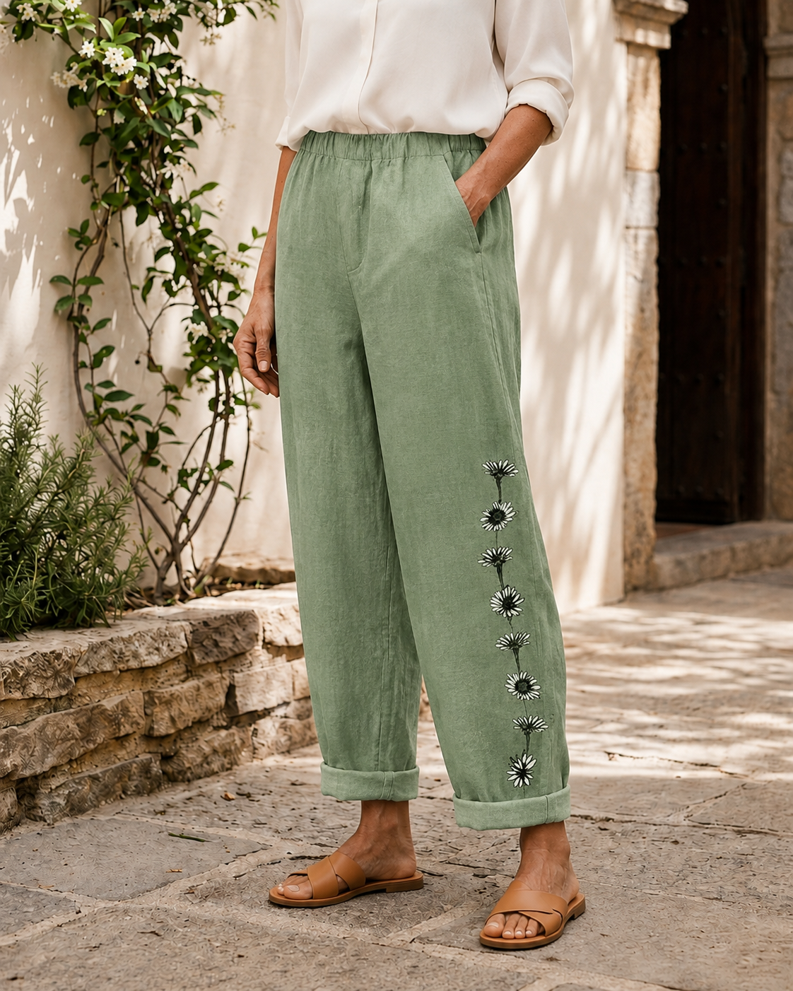 Flora™ | Pantalones holgados con estampado floral