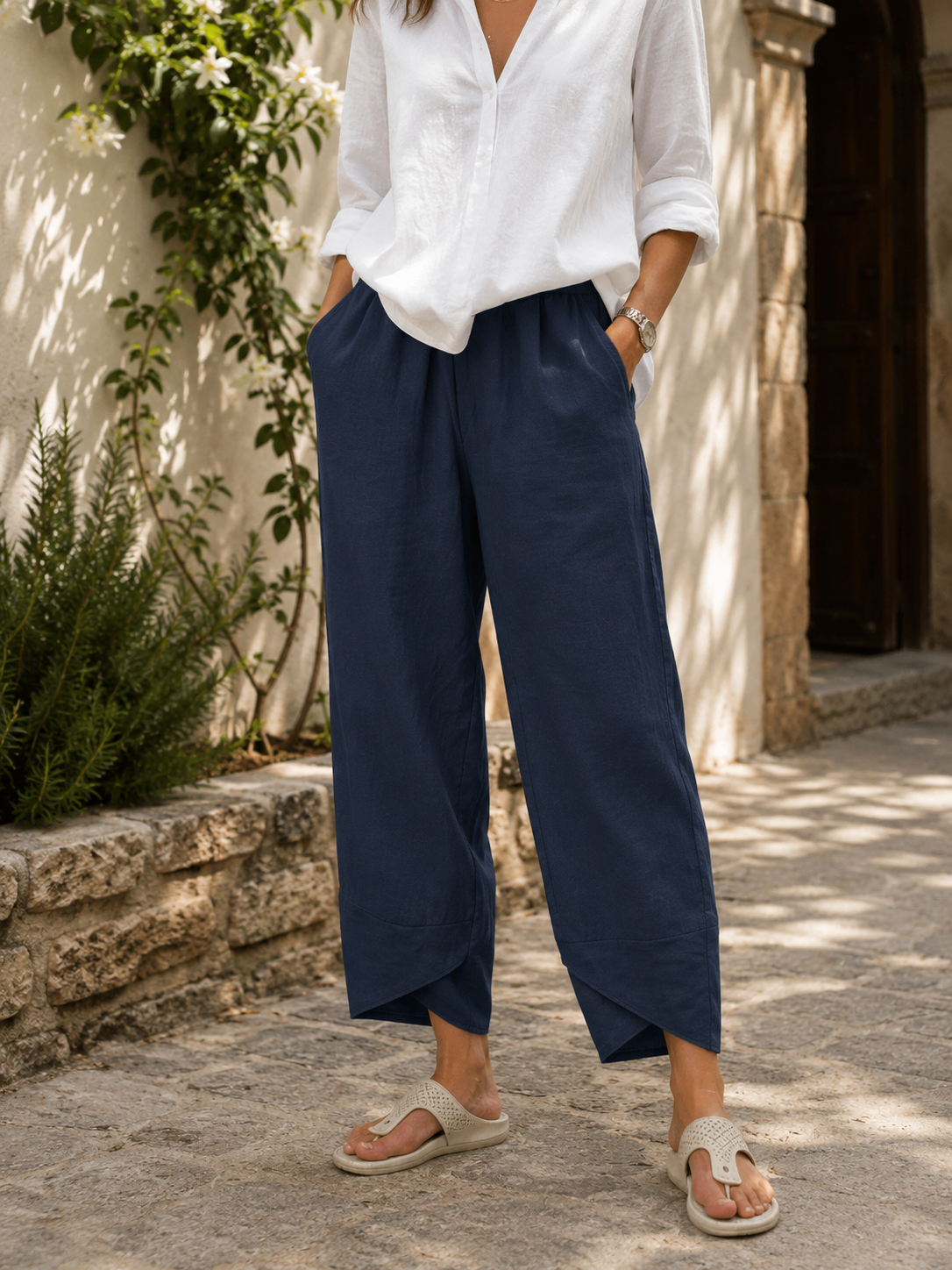 Indra™ | Pantalones harem de pierna ancha