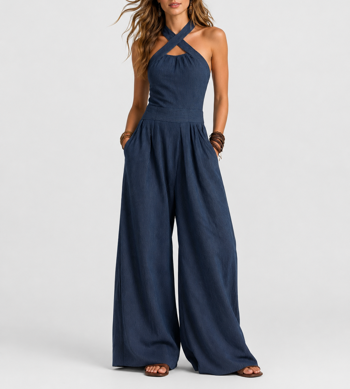Bianca | Mono elegante con escote cruzado