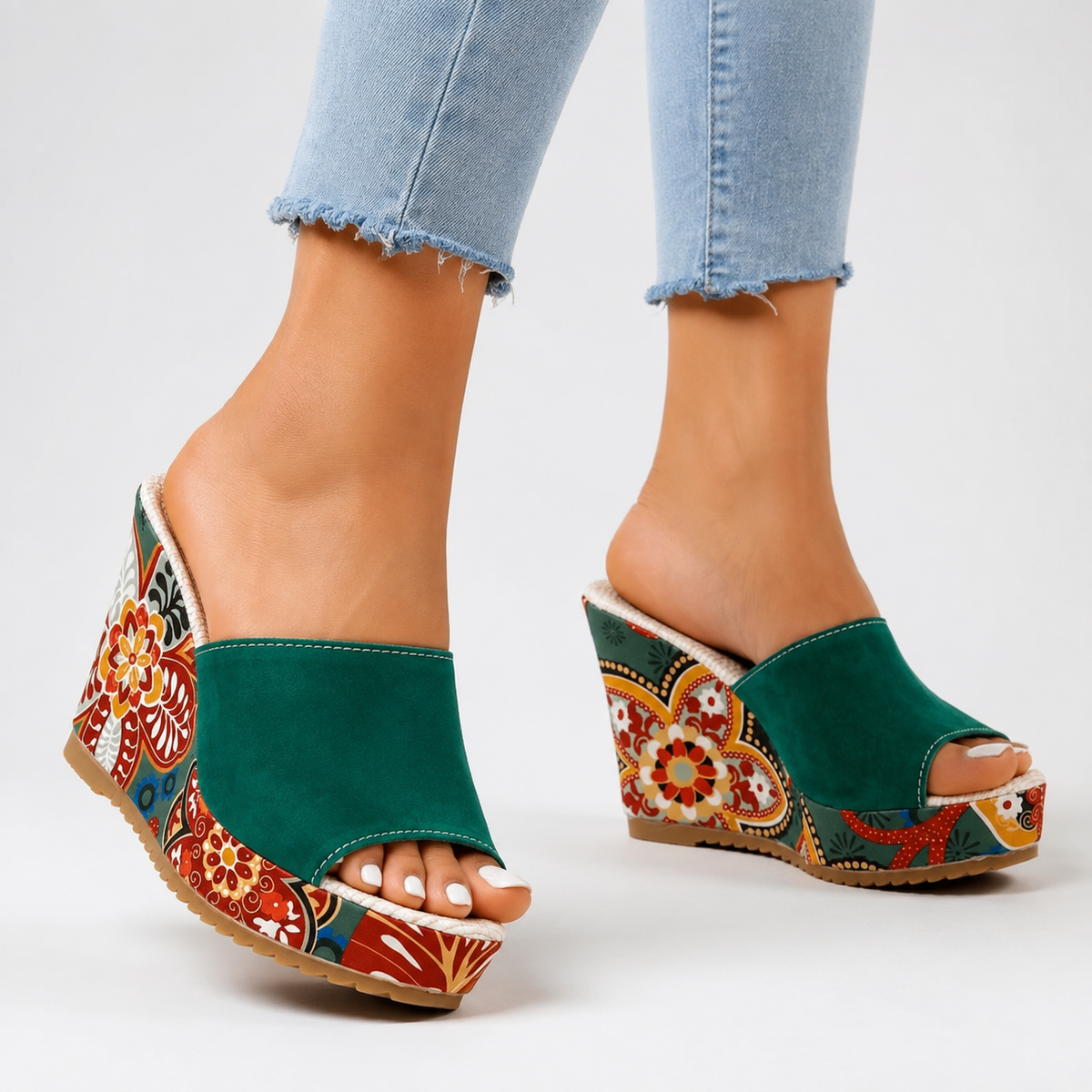 Jara | Mules Escultóricas con Tacón Floral