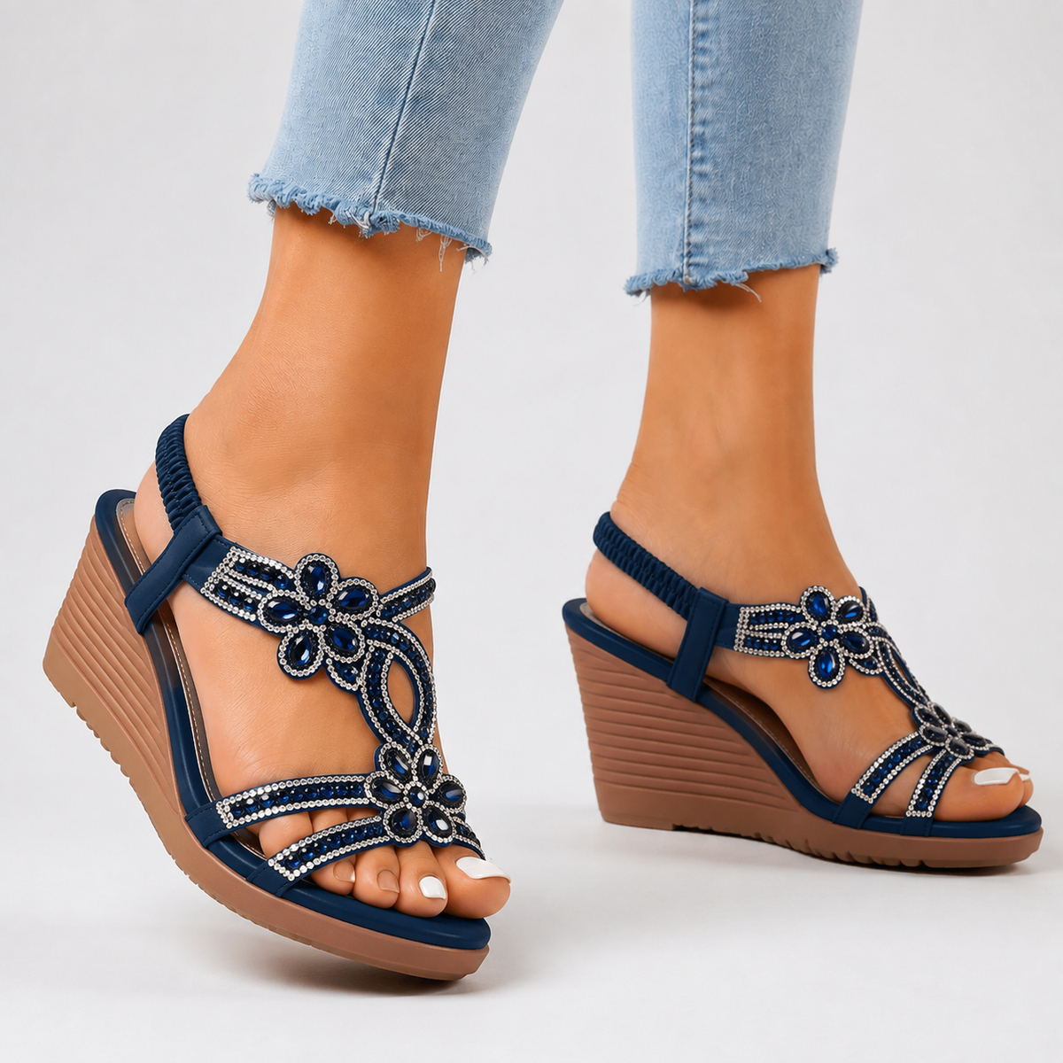 Ines | Sandalias Ergonómicas Elegantes con Detalles Decorativos
