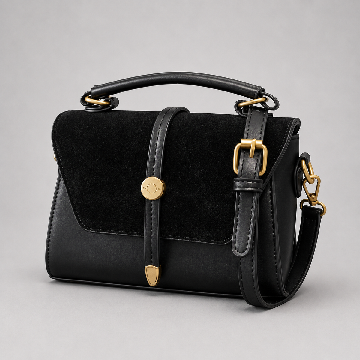 Élodie™ — Bolso bandolera cuadrado chic contrastado