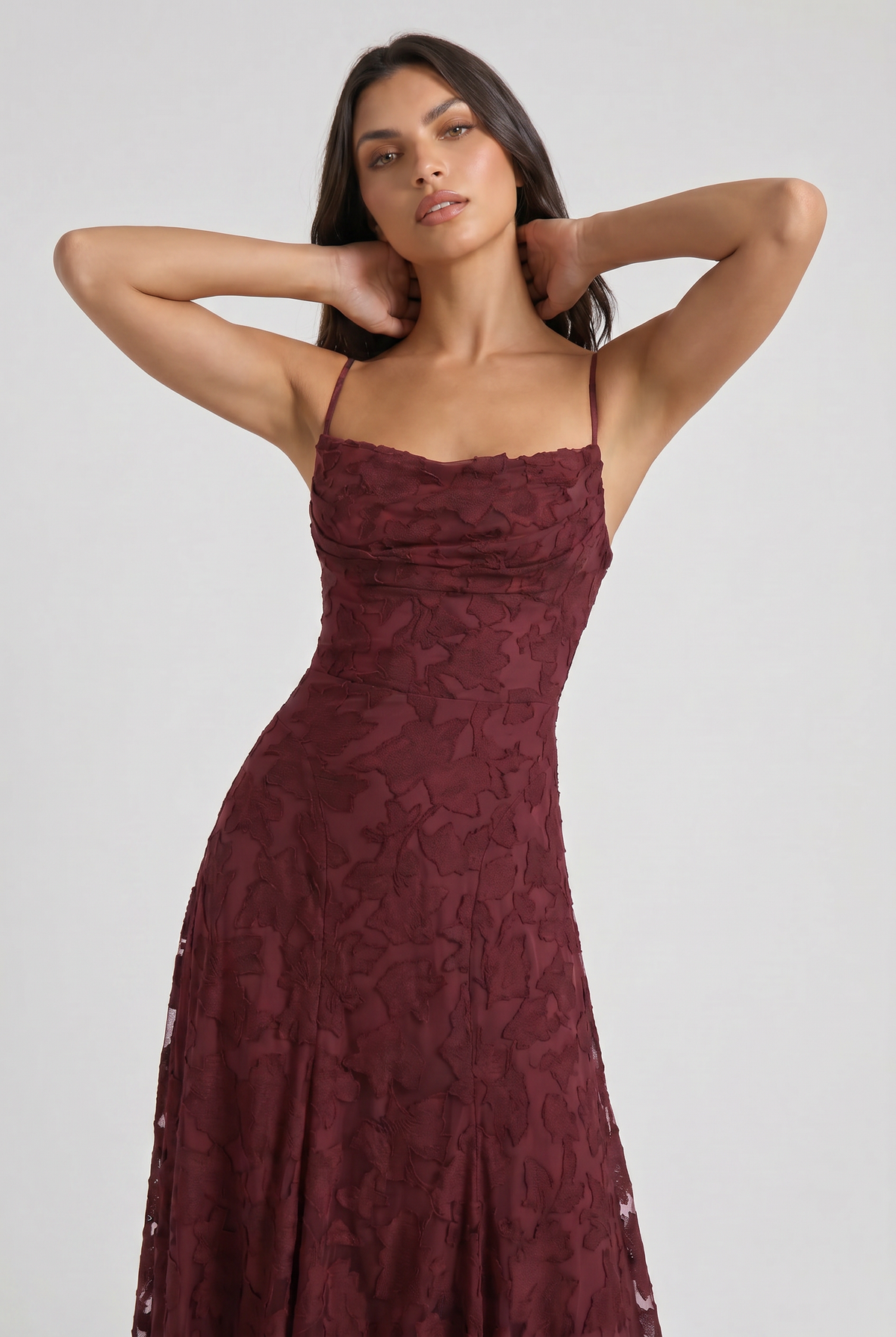Raquel | Vestido Elegante Largo de Encaje
