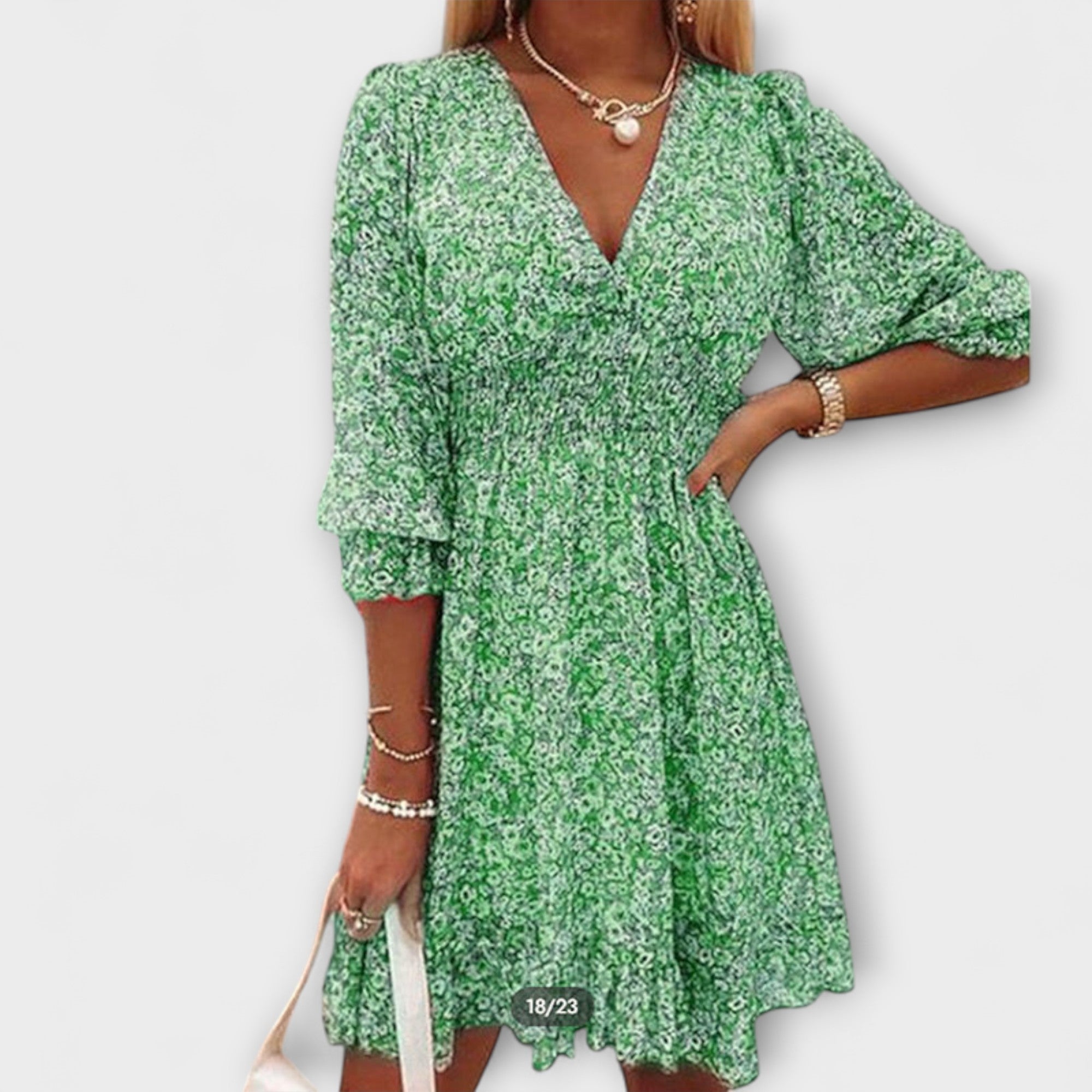 Lucía | Vestidos florales con mangas abullonadas para mujeres