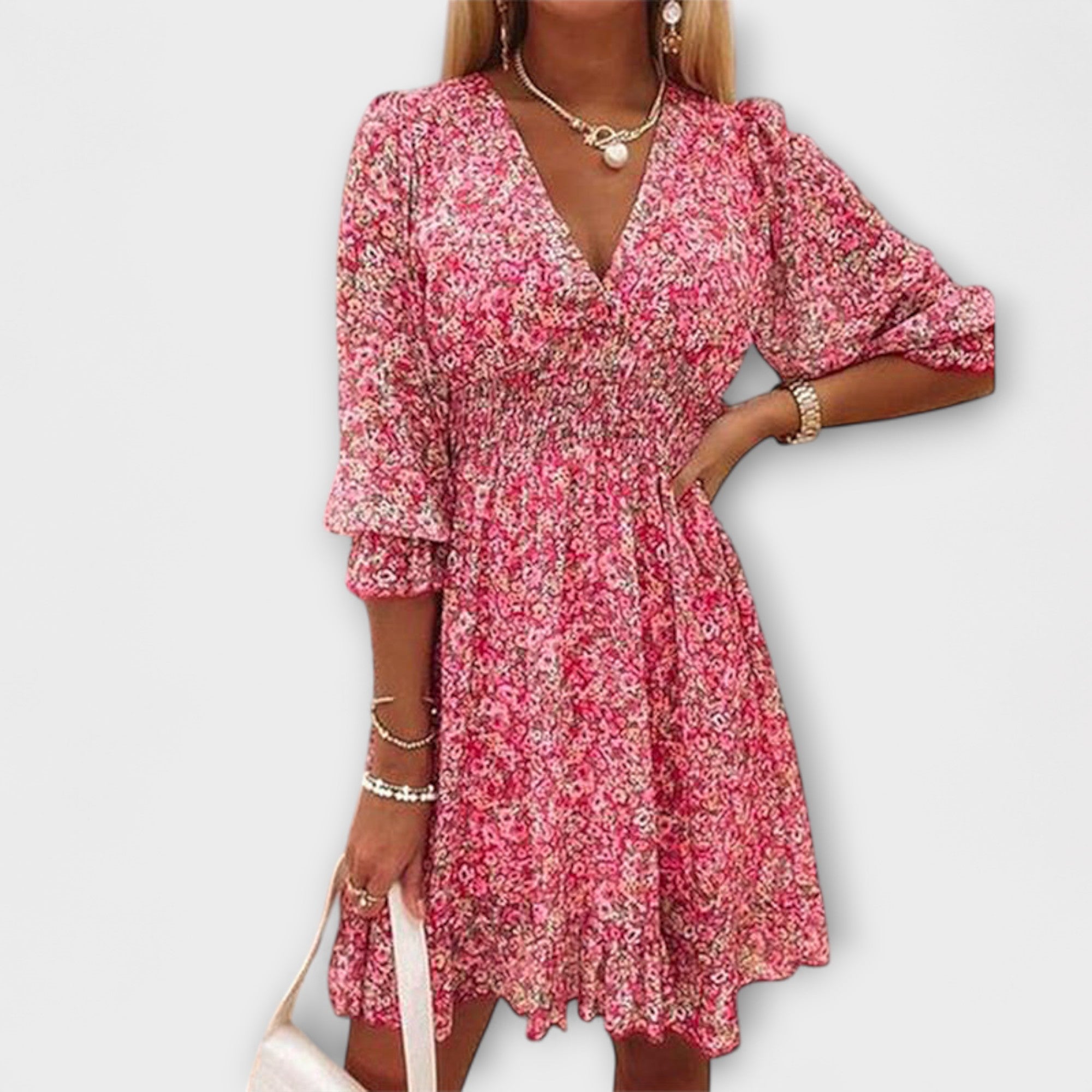 Lucía | Vestidos florales con mangas abullonadas para mujeres