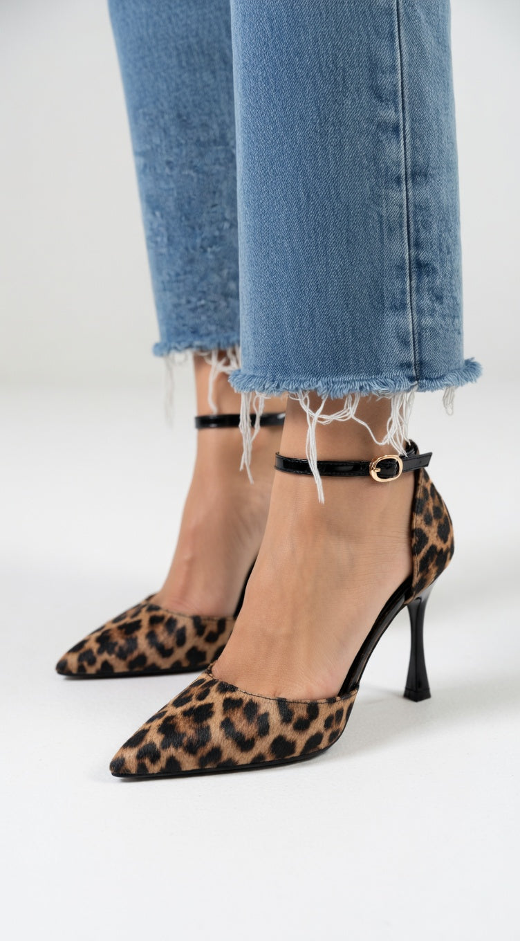 Léontine™ — Zapatos de tacón elegantes con estampado audaz femenino