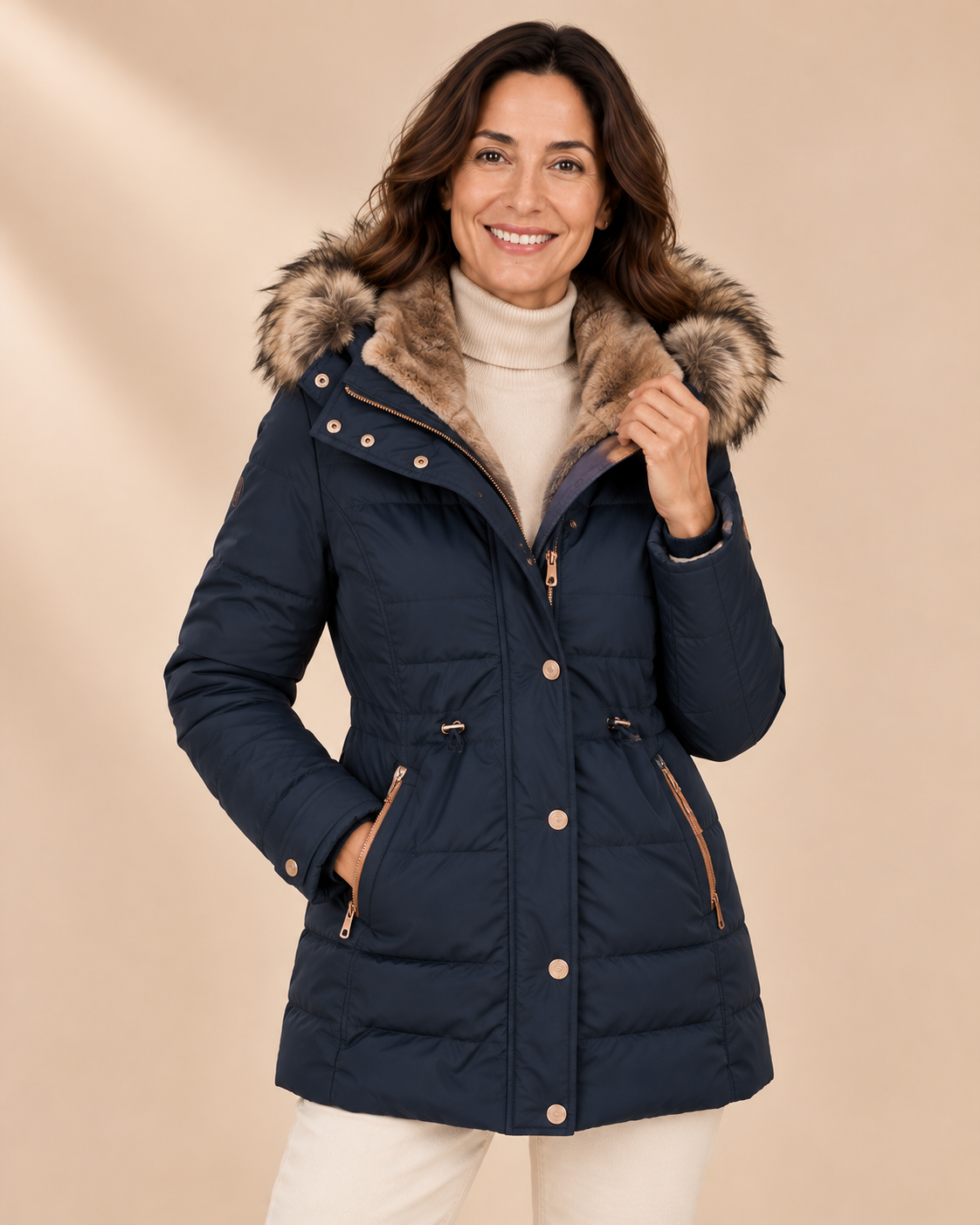 Natalia | Chaqueta de Piel de Invierno Cómoda
