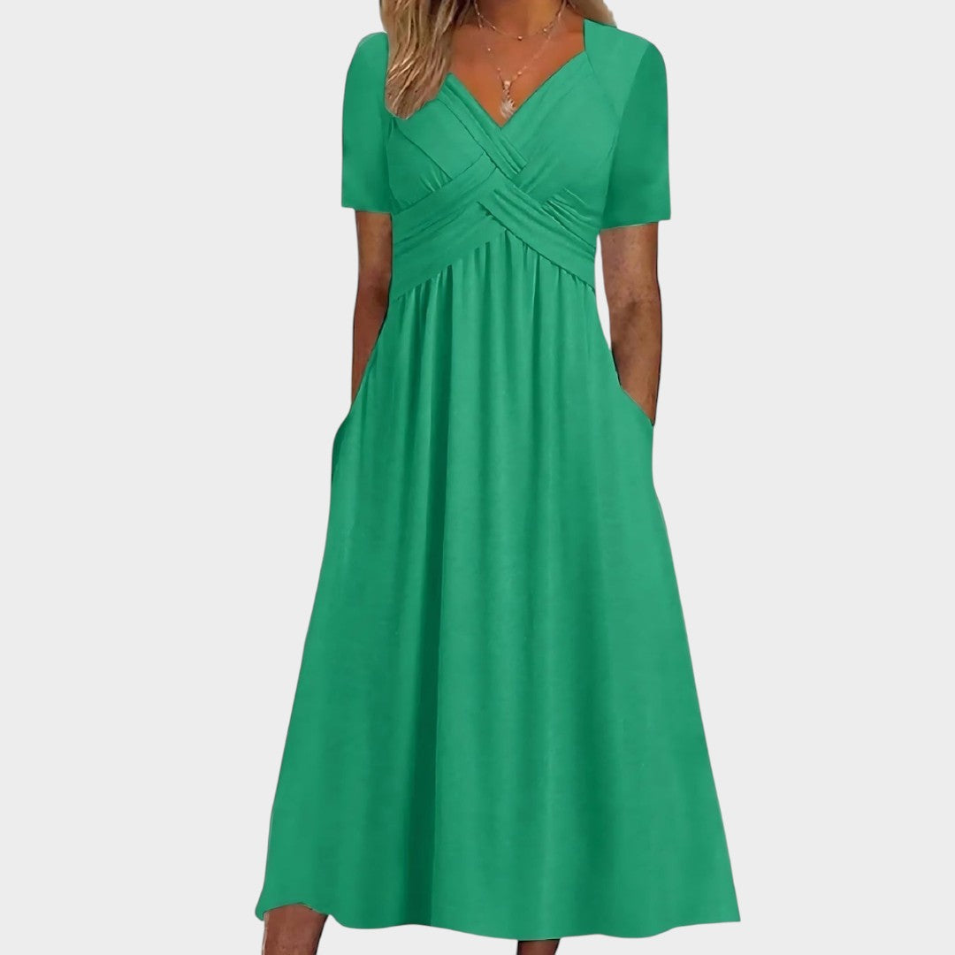 Isadora | Elegante vestido midi de corte A