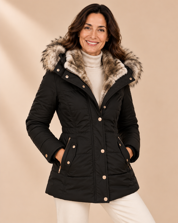 Emilia | Chaqueta Acogedora Forrada de Piel Sintética
