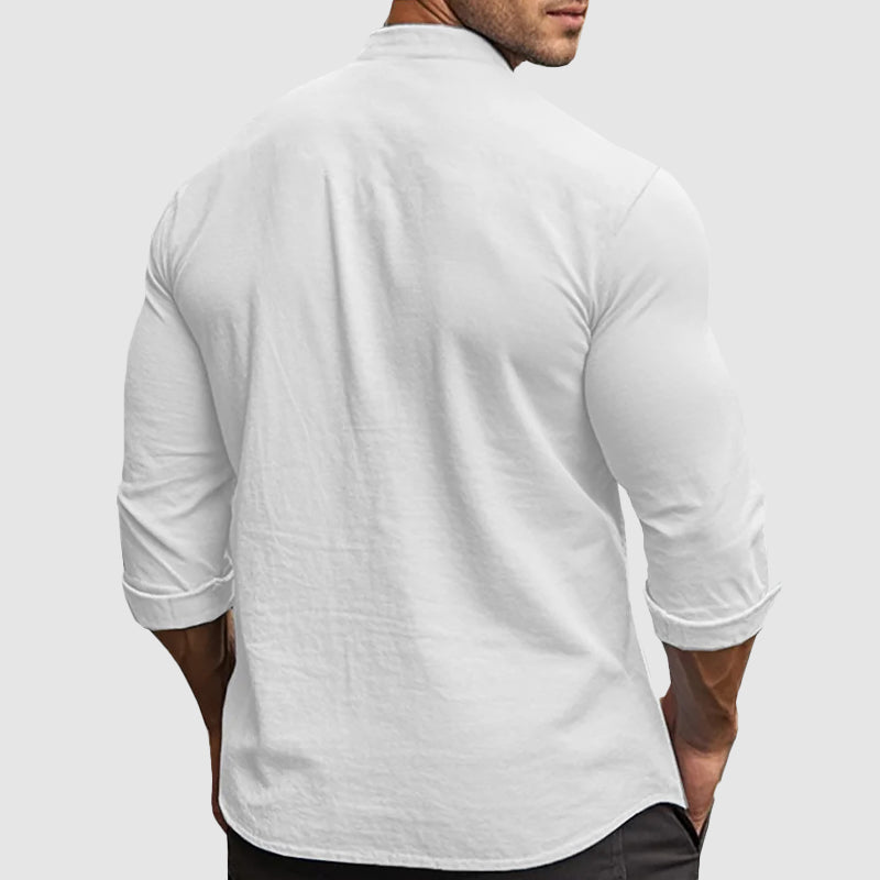 Camisa de lino transpirable