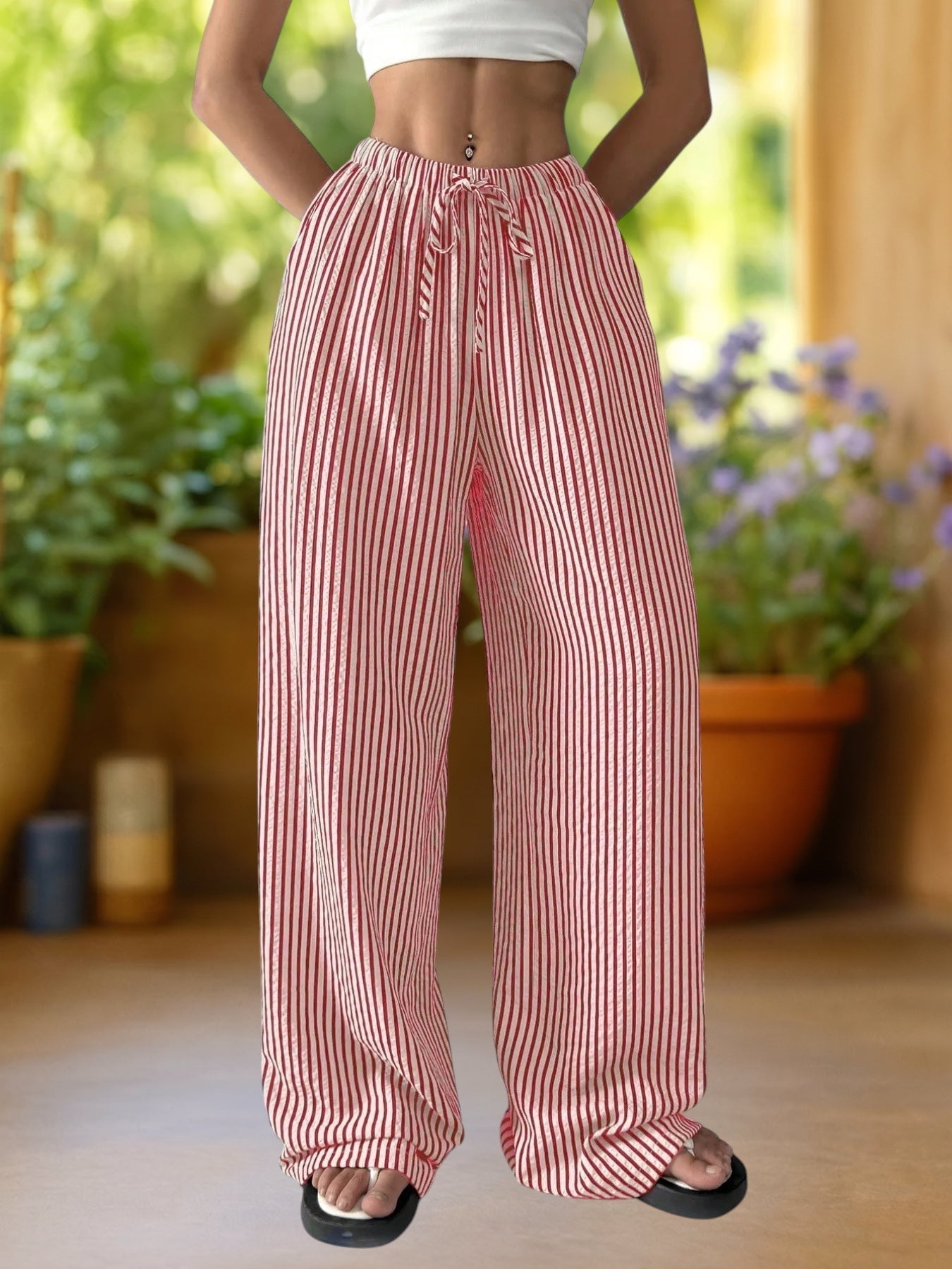 Riviera™ | Pantalones de rayas hasta el suelo