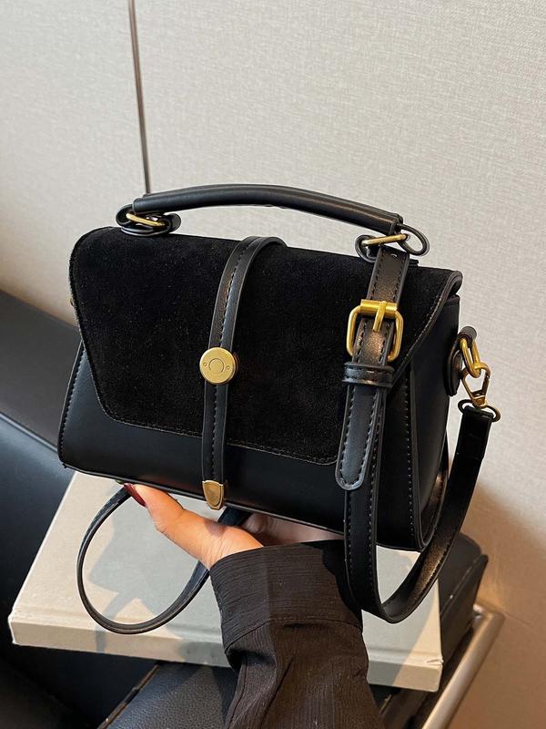 Élodie™ — Bolso bandolera cuadrado chic contrastado