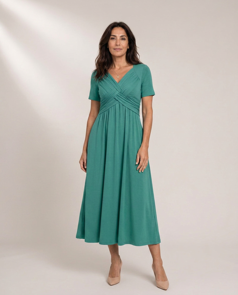 Isadora | Elegante vestido midi de corte A
