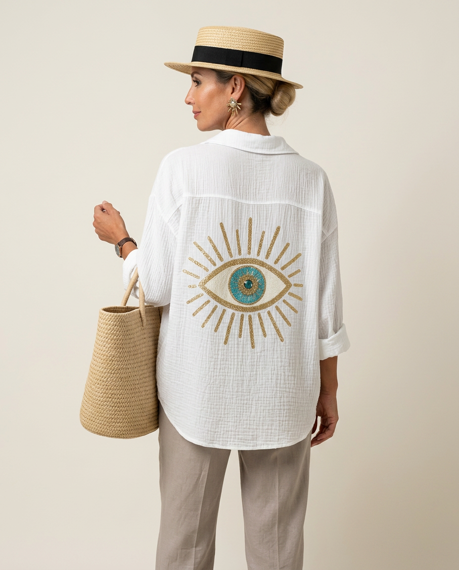 Irena - Blusa casual al estilo Ibiza
