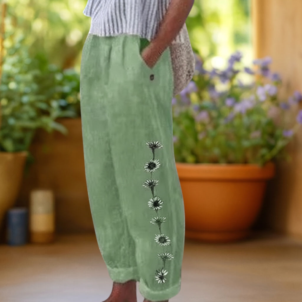 Flora™ | Pantalones holgados con estampado floral